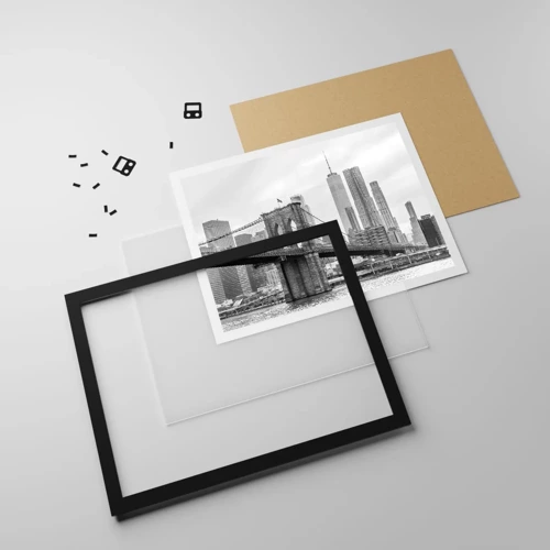 Poster in black frame - New York Style  - 70x50 cm