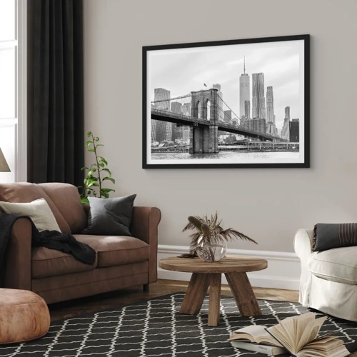 Poster in black frame - New York Style  - 70x50 cm