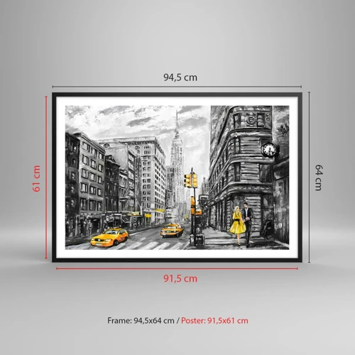 Poster in black frame - New York Tale - 91x61 cm