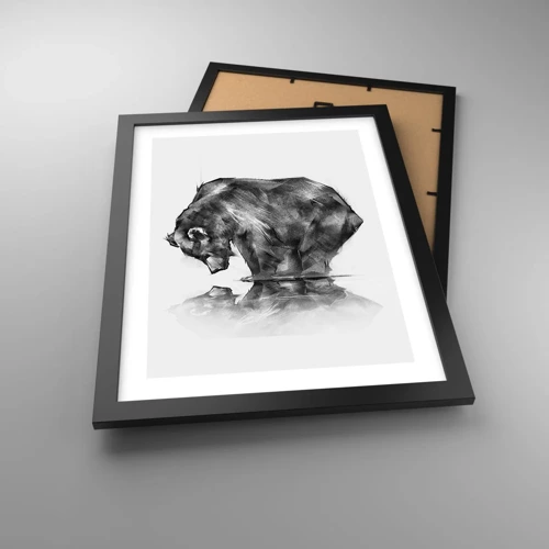 Poster in black frame - Nice to See Someone Close - 30x40 cm