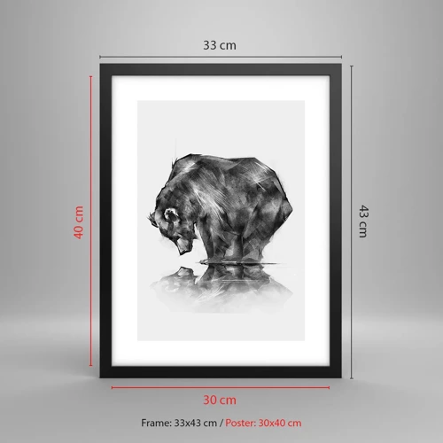 Poster in black frame - Nice to See Someone Close - 30x40 cm