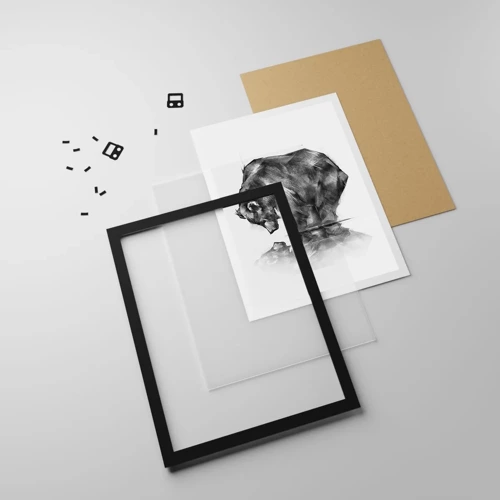 Poster in black frame - Nice to See Someone Close - 30x40 cm