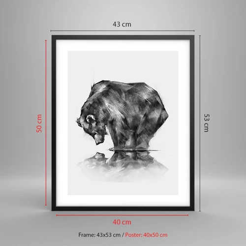 Poster in black frame - Nice to See Someone Close - 40x50 cm
