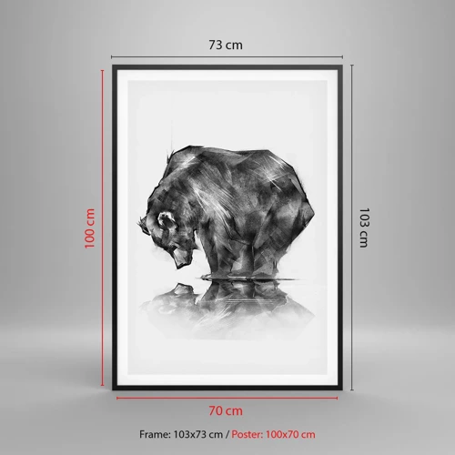 Poster in black frame - Nice to See Someone Close - 70x100 cm