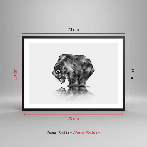 Poster in black frame - Nice to See Someone Close - 70x50 cm