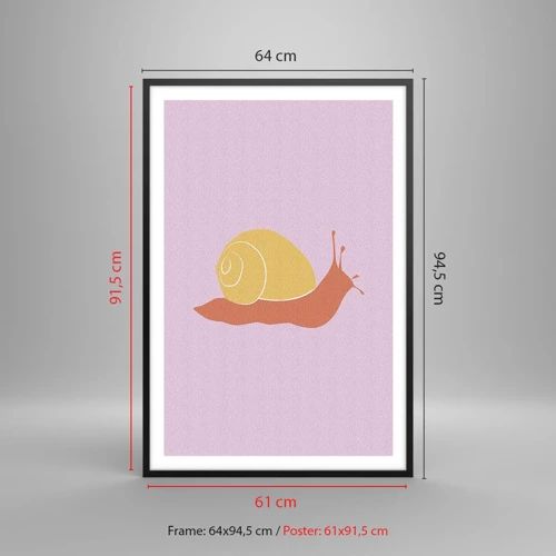 Poster in black frame - No Rush - 61x91 cm