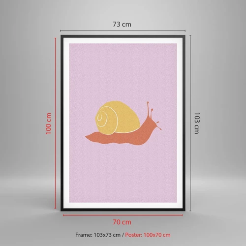 Poster in black frame - No Rush - 70x100 cm