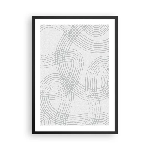 Poster in black frame - No Straight Line - 50x70 cm