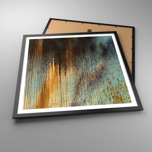 Poster in black frame - Non-accidental Colourful Composition - 60x60 cm