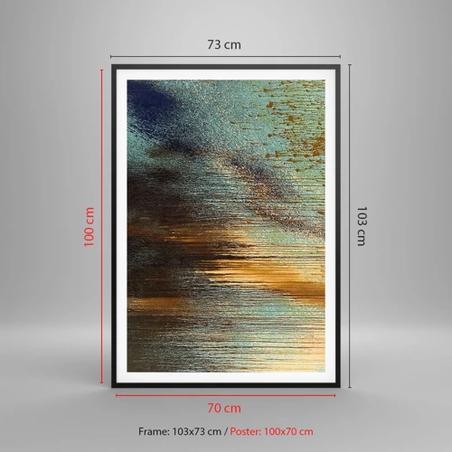 Poster in black frame - Non-accidental Colourful Composition - 70x100 cm
