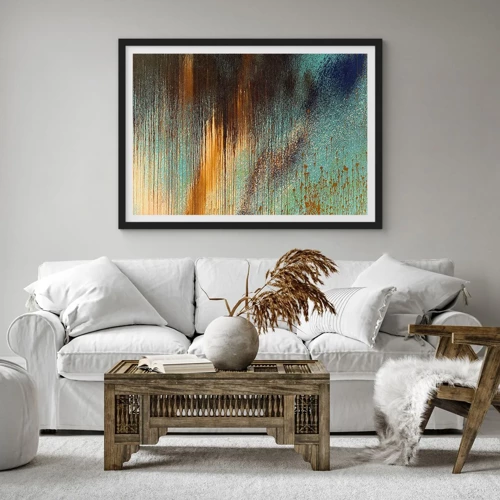 Poster in black frame - Non-accidental Colourful Composition - 70x50 cm