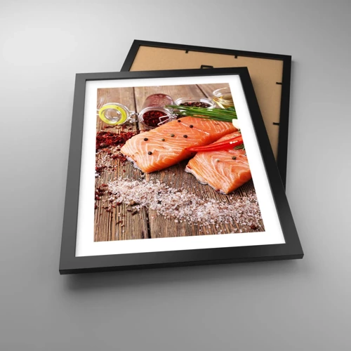 Poster in black frame - Norwegian Adventure in the Kitchen - 30x40 cm