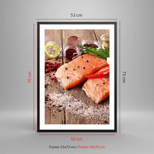 Poster in black frame - Norwegian Adventure in the Kitchen - 50x70 cm