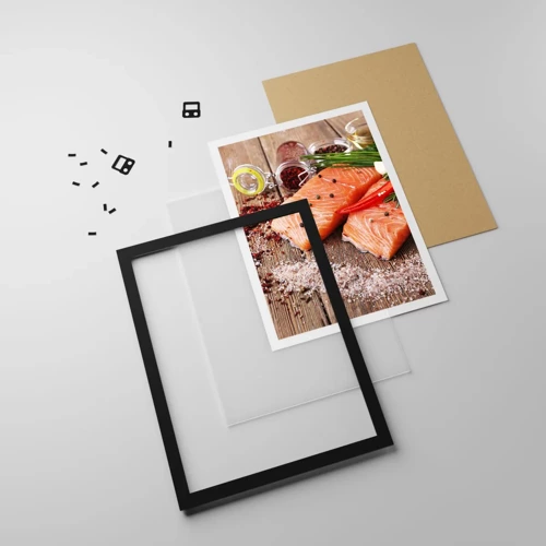 Poster in black frame - Norwegian Adventure in the Kitchen - 50x70 cm