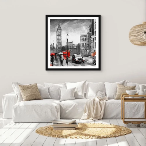 Poster in black frame - Not Such a Grey City - 30x30 cm