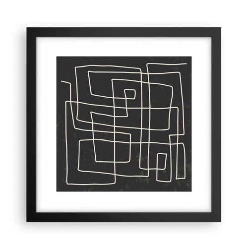 Poster in black frame - Not Too Straight - 30x30 cm