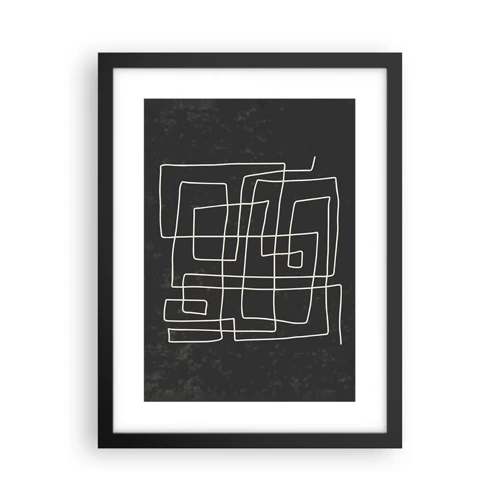 Poster in black frame - Not Too Straight - 30x40 cm