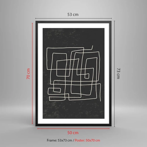 Poster in black frame - Not Too Straight - 50x70 cm