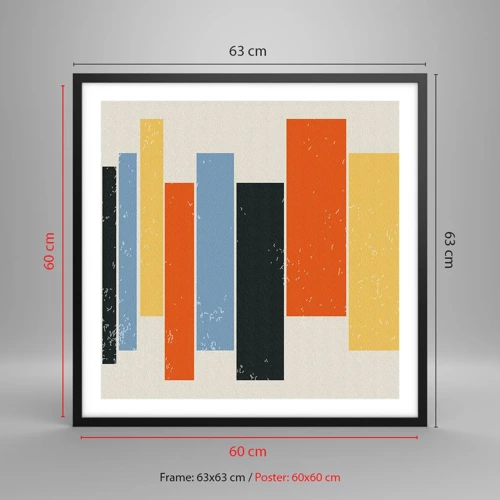 Poster in black frame - Notation of Music - 60x60 cm