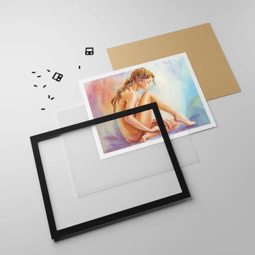 Poster in black frame - Nude of Youth - 100x70 cm