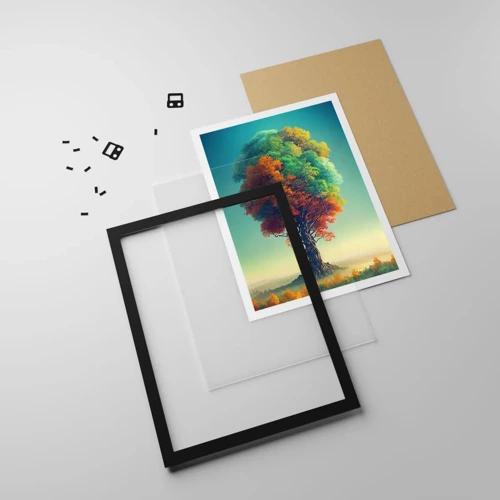 Poster in black frame - Oak - Father of Nature - 50x70 cm