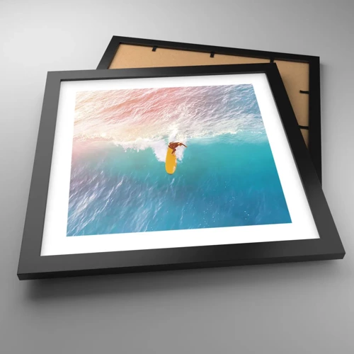 Poster in black frame - Ocean Rider - 30x30 cm