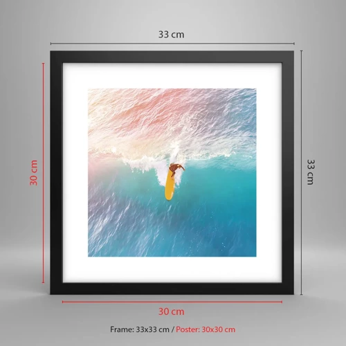 Poster in black frame - Ocean Rider - 30x30 cm