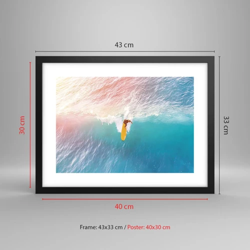 Poster in black frame - Ocean Rider - 40x30 cm