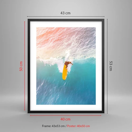 Poster in black frame - Ocean Rider - 40x50 cm