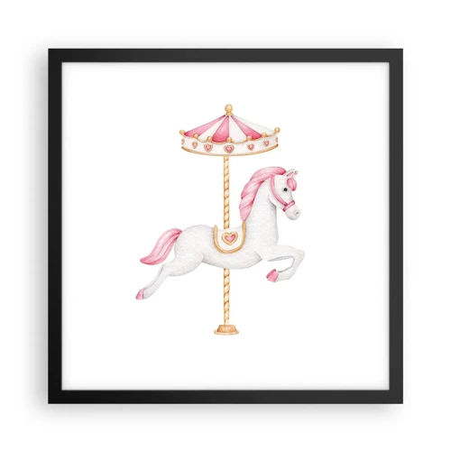 Poster in black frame - Off the Hoofs - 40x40 cm