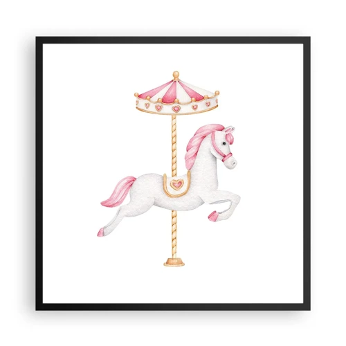 Poster in black frame - Off the Hoofs - 60x60 cm
