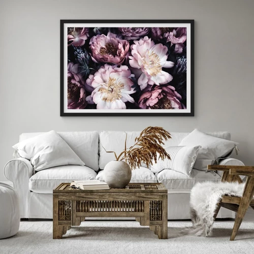 Poster in black frame - Old Style Bouquet - 100x70 cm