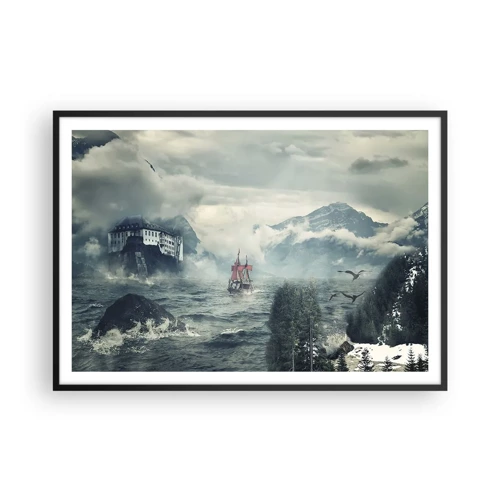 Poster in black frame - On Magical Waters - 100x70 cm