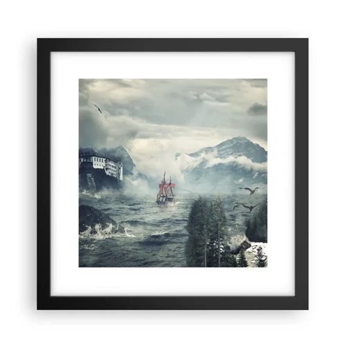 Poster in black frame - On Magical Waters - 30x30 cm