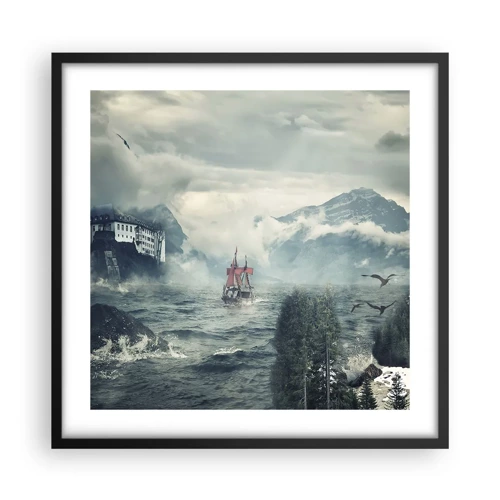 Poster in black frame - On Magical Waters - 50x50 cm