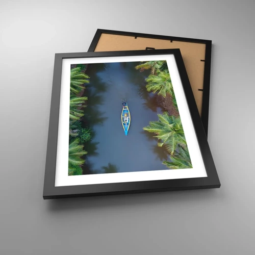 Poster in black frame - On Tropical Trail - 30x40 cm