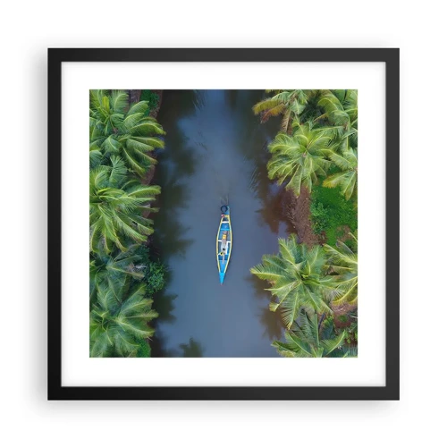 Poster in black frame - On Tropical Trail - 40x40 cm