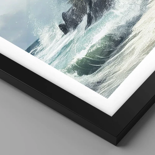 Poster in black frame - On a Tropical Shore - 60x60 cm