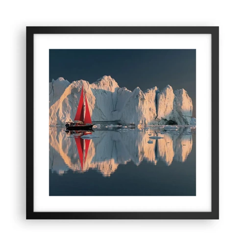 Poster in black frame - On the Edge of the World - 40x40 cm
