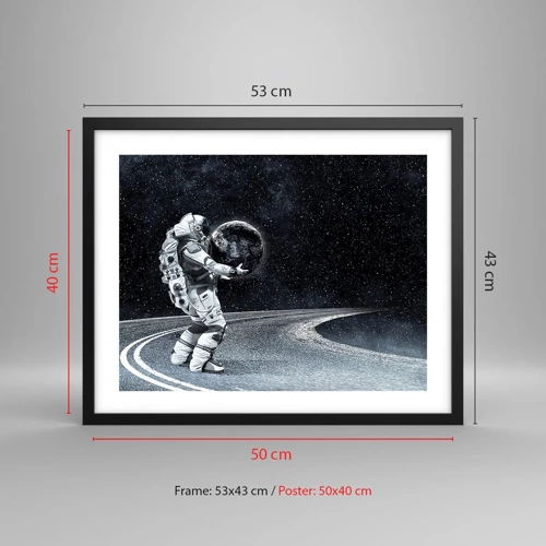 Poster in black frame - On the Milky Way - 50x40 cm