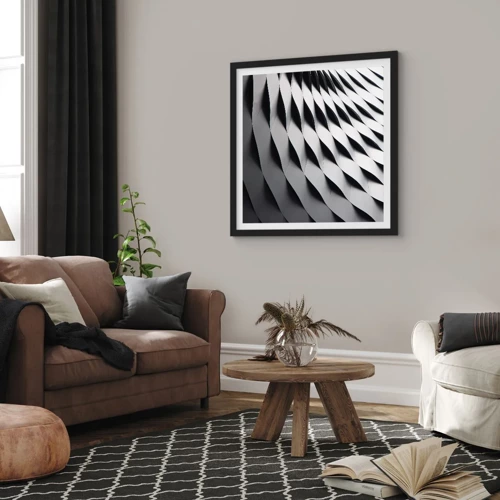 Poster in black frame - On the Surface of the Wave - 30x30 cm