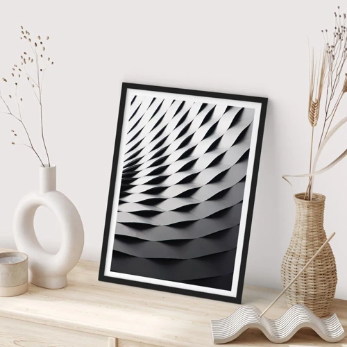 Poster in black frame - On the Surface of the Wave - 40x50 cm