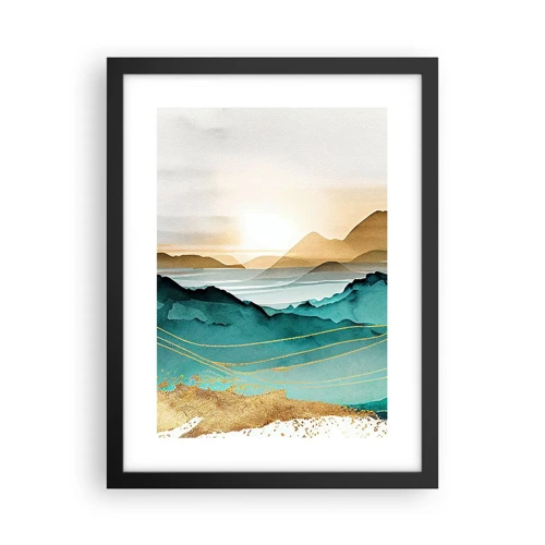 Poster in black frame - On the Verge of Abstract - Landscape - 30x40 cm