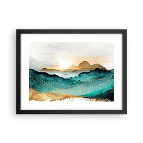 Poster in black frame - On the Verge of Abstract - Landscape - 40x30 cm