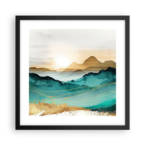 Poster in black frame - On the Verge of Abstract - Landscape - 40x40 cm