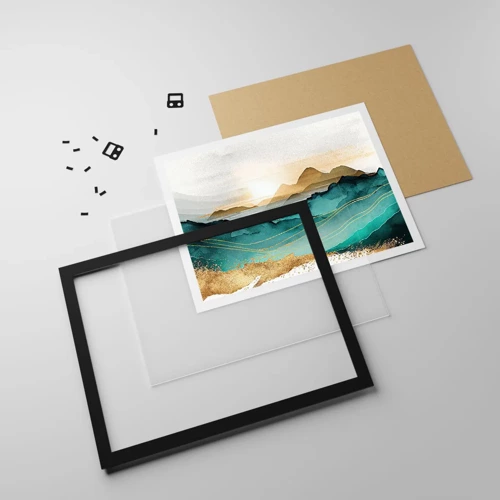 Poster in black frame - On the Verge of Abstract - Landscape - 50x40 cm