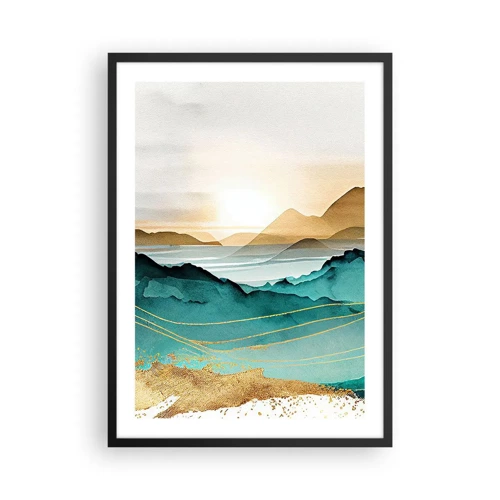 Poster in black frame - On the Verge of Abstract - Landscape - 50x70 cm