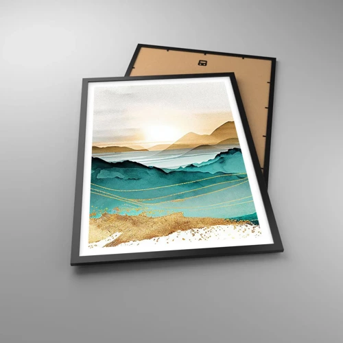Poster in black frame - On the Verge of Abstract - Landscape - 50x70 cm