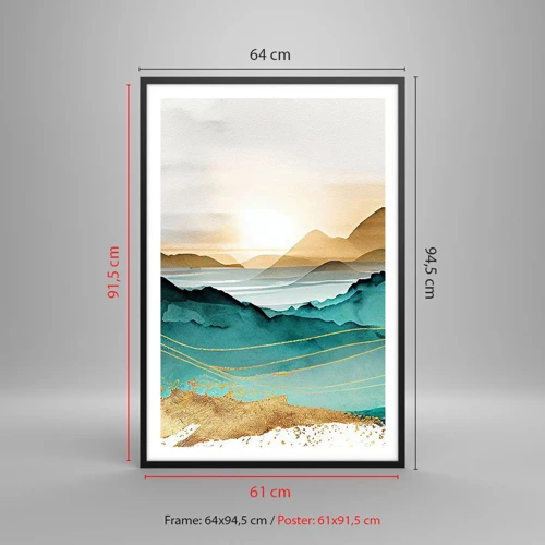 Poster in black frame - On the Verge of Abstract - Landscape - 61x91 cm