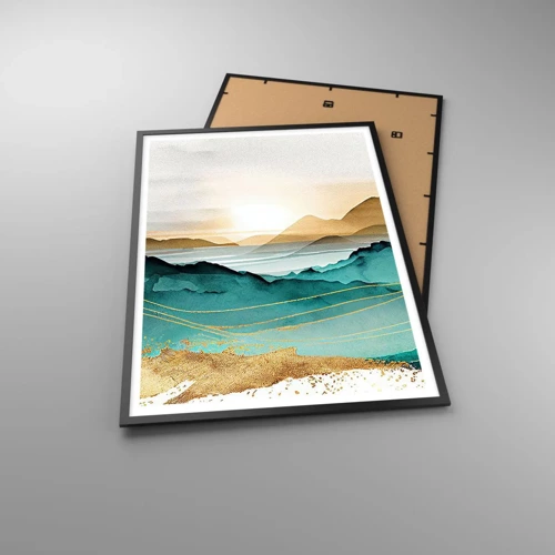 Poster in black frame - On the Verge of Abstract - Landscape - 70x100 cm